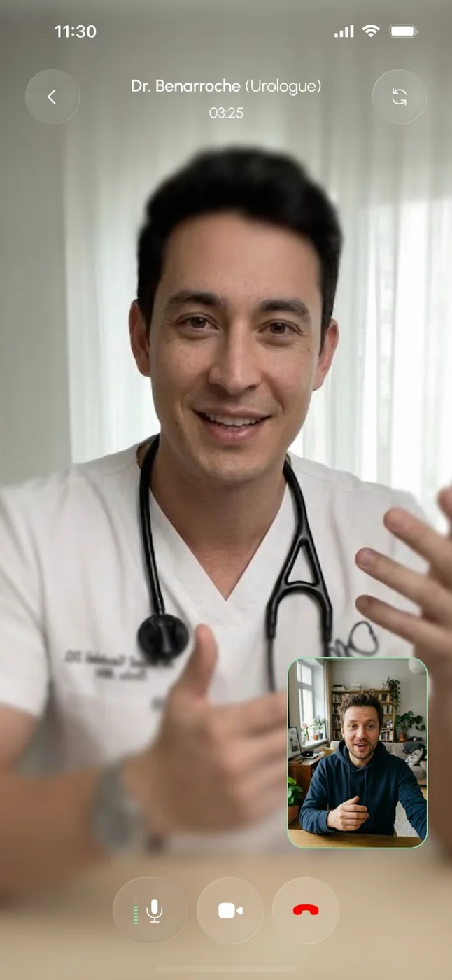 Téléconsultation avec un médecin